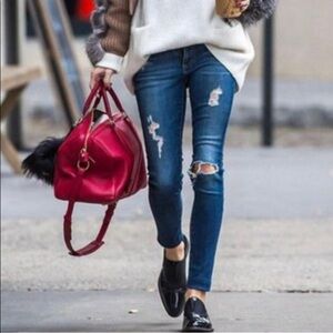 Adriano Goldsmith Step-Hem Ankle Legging Jeans in 14 Years Radiant Blue Size 26